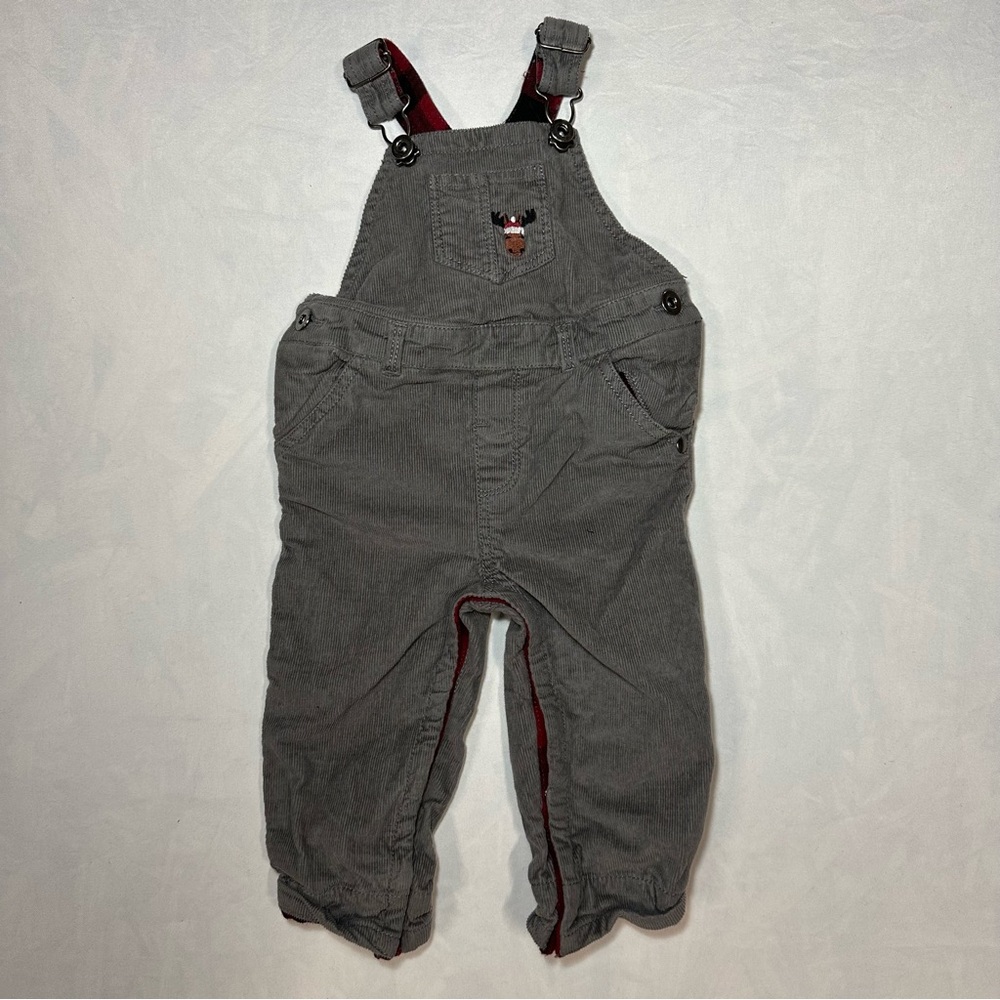 Tommy Bahama Corduroy Moose Overalls Winter Baby size 6-9 months
